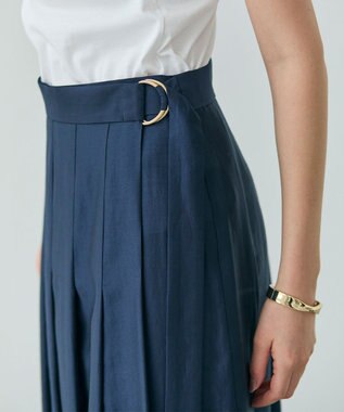 BEIGE， 【洗える】CARINATA / ウエストタックラップスカート Navy