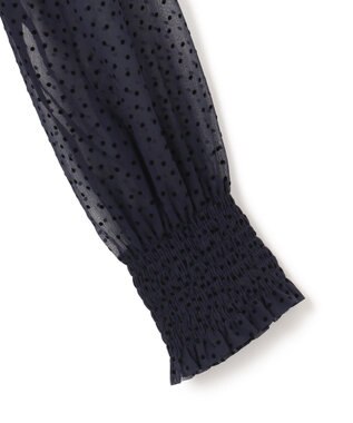 23区 S 【APPLAUDIR】シアードットフロッキー ドレス ネイビー系