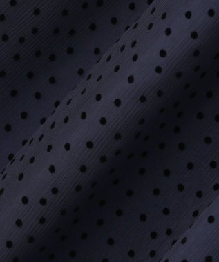 23区 S 【APPLAUDIR】シアードットフロッキー ドレス ネイビー系