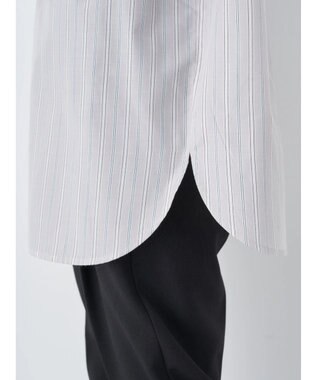 earth music&ecology レギュラーカラーシャツ Stripe Beige