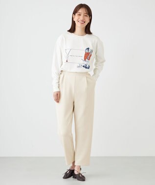 SHARE PARK LADIES 【洗える】ストレッチポンチ テーパードパンツ