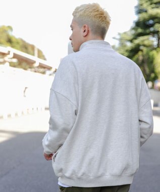 WEGO ヘビーウエイトハーフZIPワンポイントPO オートミール