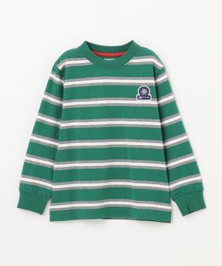 J.PRESS KIDS 【110-130cm】ボーダー 長袖Tシャツ グリーン系1