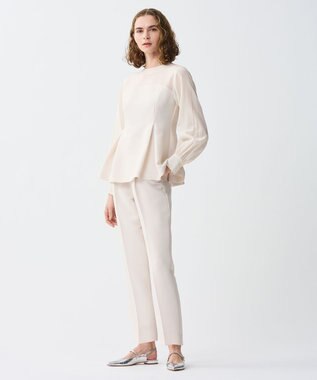 uncrave 【防シワ・洗濯機洗い可】ウォッシャブルダブルクロス テーパード パンツ