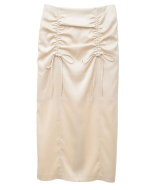 earth music&ecology フロントドロストリボンナロースカート