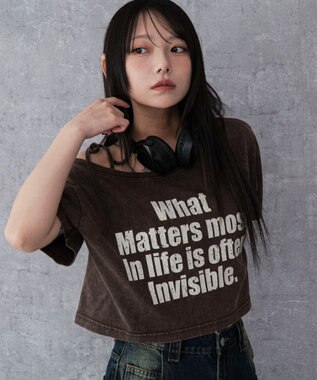 WEGO 2WAYオフショルショートT 柄8