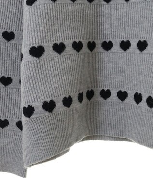 Green Parks ・ｓｗｉｎｇ　ｂｙ　ハートクルーネックニット Gray