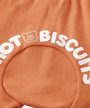 MIKI HOUSE HOT BISCUITS 【70-100cm】ロゴシリーズ 6分丈ハーフパンツ オレンジ