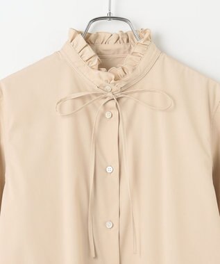 #Newans フリルカラーノーブルブラウス ベージュ