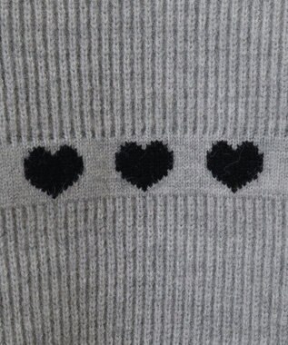 Green Parks ・ｓｗｉｎｇ　ｂｙ　ハートクルーネックニット Gray