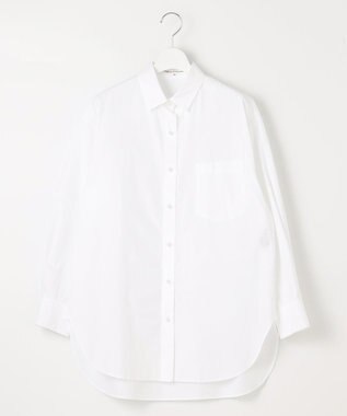 23区 【洗える】CANCLINI ポケット付き パールボタン シャツブラウス ホワイト系