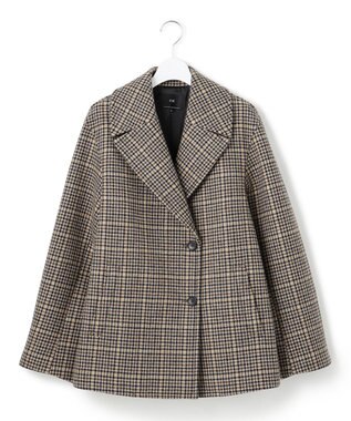 23区 【Oggi11月号掲載】ボンディング チェックツイード ジャコット ブラウンチェック