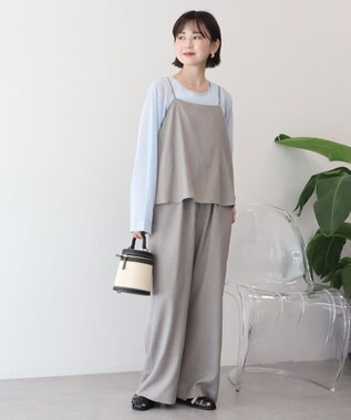 AMERICAN HOLIC リネンライクビスチェサロペット Gray Beige