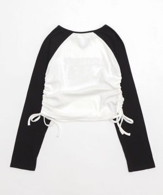 WEGO キーネックサイドドロストラグランロンT ブラック