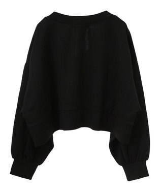 Green Parks ショート丈Ｖネックポンチプルオーバー Black