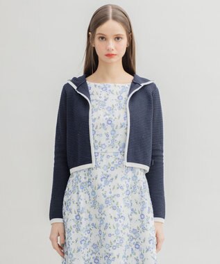 TOCCA 【洗える！】SCOOP フーディボレロ ネイビー系