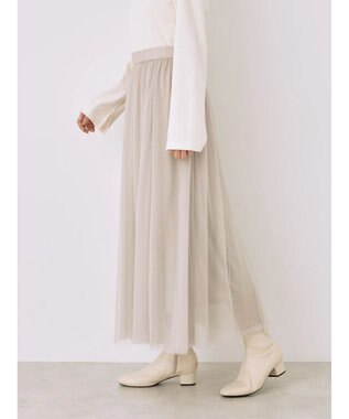 earth music&ecology チュールスカート Beige