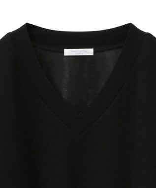 Green Parks ショート丈Ｖネックポンチプルオーバー Black