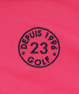 23区GOLF 【WOMEN】ポリエステルカノコ 半袖ポロシャツ ピンク系
