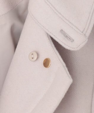 組曲 L 【2WAY】ウールモッサ ショートコート アイスグレー系