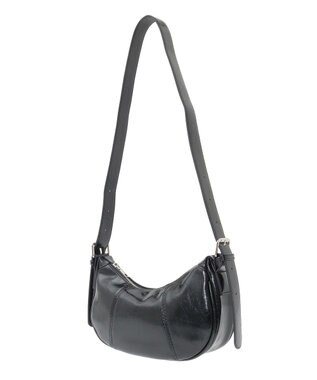 earth music&ecology ハーフムーンバッグ Black