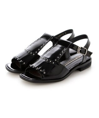 ing <ing>スタッズ付きキルトタッセルサンダル