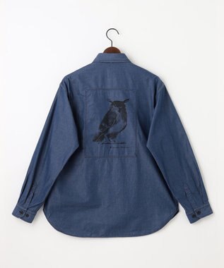 JOSEPH ABBOUD MOUNTAIN 【テーム ヤルヴィコラボ】オウル プリント シャツ ネイビー系