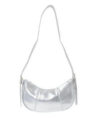 earth music&ecology ハーフムーンバッグ Silver