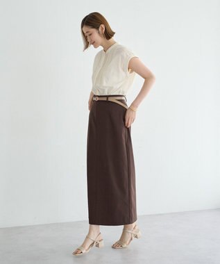 YECCA VECCA スモッキングピンタックシャツ Off White