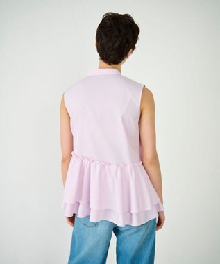 GRACE CONTINENTAL ヘムフリルノースリーブ ピンク