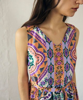 パネルプリントティアードワンピース / GRACE CONTINENTAL