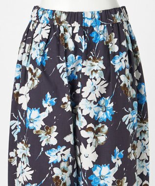 23区 【GOLD LABEL】ペインティングフラワープリント ワイドパンツ ブラック系5