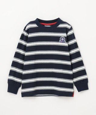 J.PRESS KIDS 【110-130cm】ボーダー 長袖Tシャツ ネイビー系1