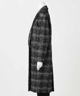 23区 【R(アール)】GIOLICAネップチェックツイード コート ブラック系