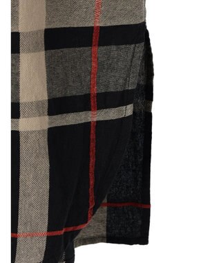 CRAFT STANDARD BOUTIQUE 先染めチェック（大）バンドカラー袖ＲＩＢ　ＯＰ Black