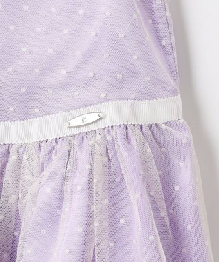 組曲 KIDS 【110-140㎝】チュールドット ドレス ラベンダー系5