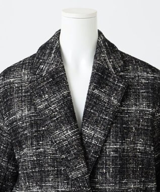 23区 【R(アール)】GIOLICAネップチェックツイード コート ブラック系