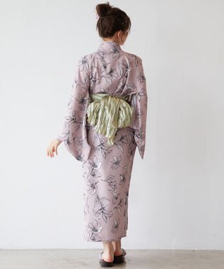 Feroux 【洗える・2WAY】 簡単着付け 浴衣 3点セット ピンク系4