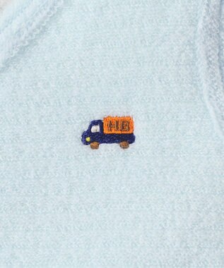 MIKI HOUSE HOT BISCUITS 【50-70cm】 パイル素材 ベビーベスト(胴着) ブルー