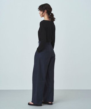 【新品・タグ付】SUPIMA CLOTH | タックワイドパンツ