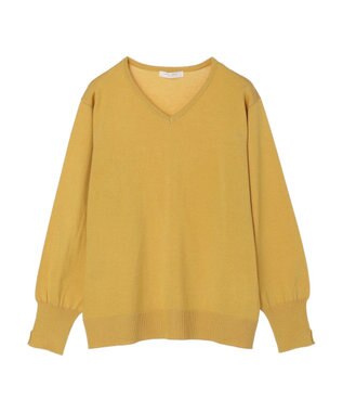 Green Parks アルガンオイル配合　Ｖネックプルオーバー Yellow