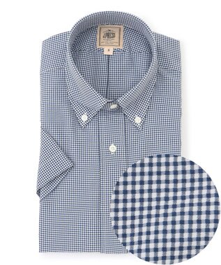 J.PRESS MEN 新色追加【 高通気性 / 軽量 / ノンアイロン / 撥水】【BEAT HEAT SYSTEM】半袖シャツ / B.D. ネイビー系3