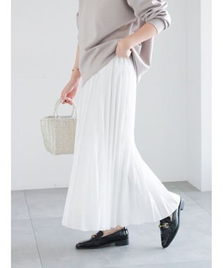 Te chichi プリーツロングスカート オフホワイト