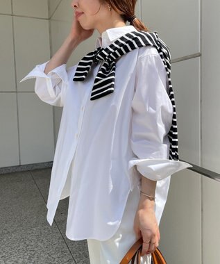 UNFILO 【洗える】ボーダーワイドTシャツ [NEW]ブラック×ホワイトボーダー