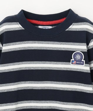 J.PRESS KIDS 【110-130cm】ボーダー 長袖Tシャツ ネイビー系1