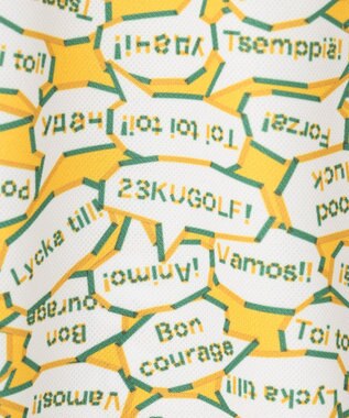 23区GOLF 【WOMEN】【吸水速乾/UVカット】YELL総柄プリントポロシャツ イエロー系5