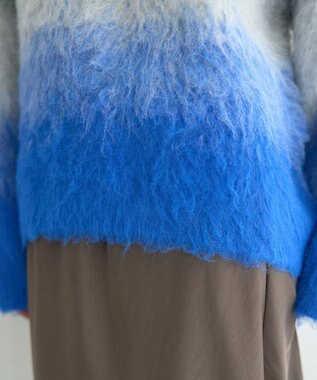 YECCA VECCA グラデーションシャギーニット Blue