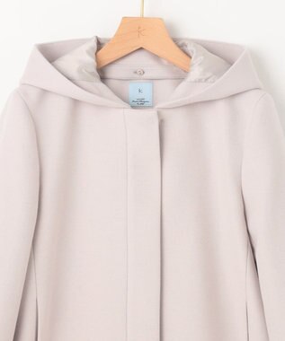 組曲 L 【2WAY】ウールモッサ ショートコート アイスグレー系