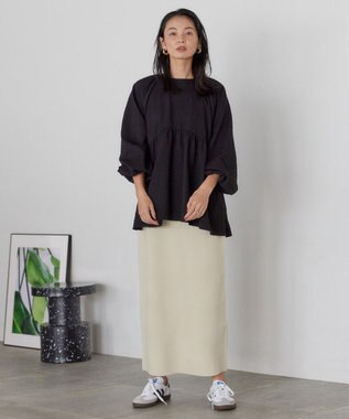 AMERICAN HOLIC ジャガードティアードブラウス Black