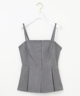 ANY SIS L 【洗える】ビスチェ & ワイドパンツ セット グレー